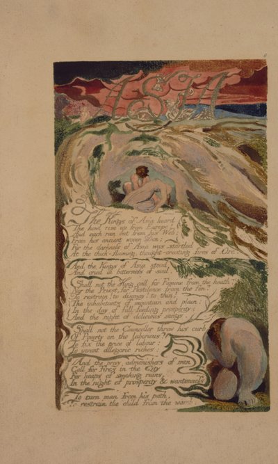 米国議会図書館のコレクションのロスの歌、コピーBのプレート6。 作： William Blake